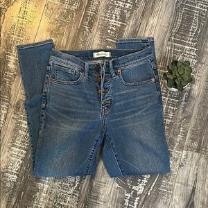 EUC Madewell Skinny Crop Button Fly